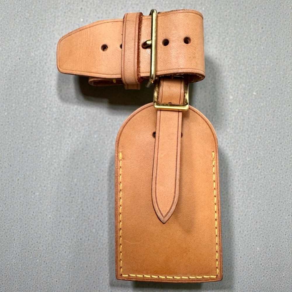 LOUIS VUITTON Leather Luggage Name Tag and Poignet Set - Picture 4 of 6